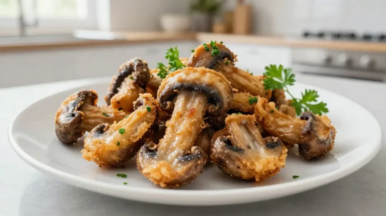 Leckere Pilze aus dem Airfryer mit perfektem Crunch und würzigen Aromen.