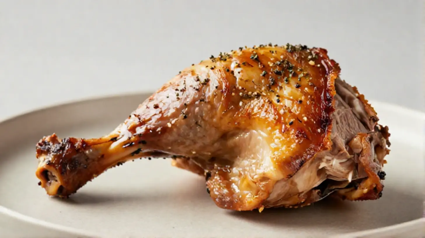 Leckere putenoberkeule, perfekt zubereitet im Airfryer für saftigen Genuss.