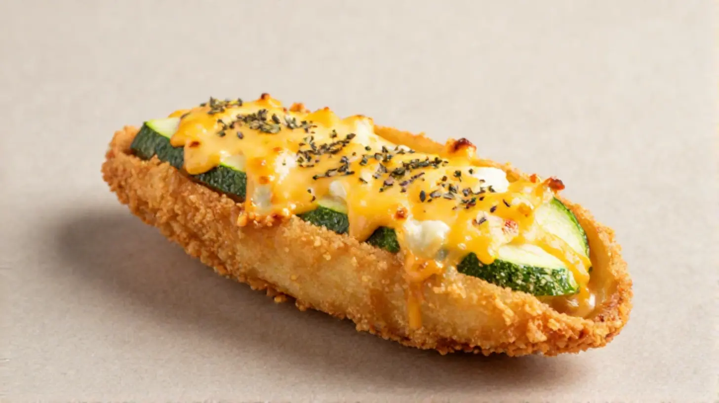 Überbackene Zucchini im Airfryer, perfekt knusprig und lecker.