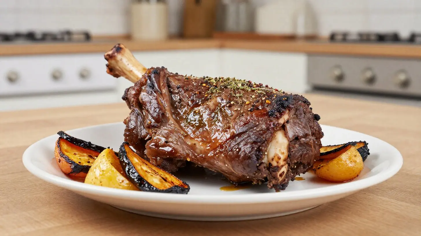 Saftiger Wildschweinbraten aus dem Airfryer, perfekt zubereitet für alle Fleischliebhaber.