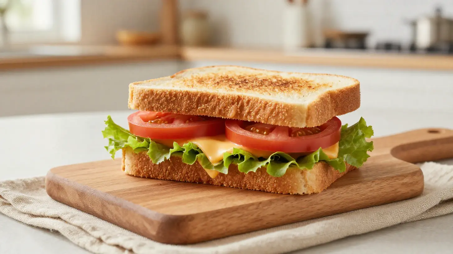Leckere Sandwiches, perfekt zubereitet im Airfryer für knusprigen Genuss.