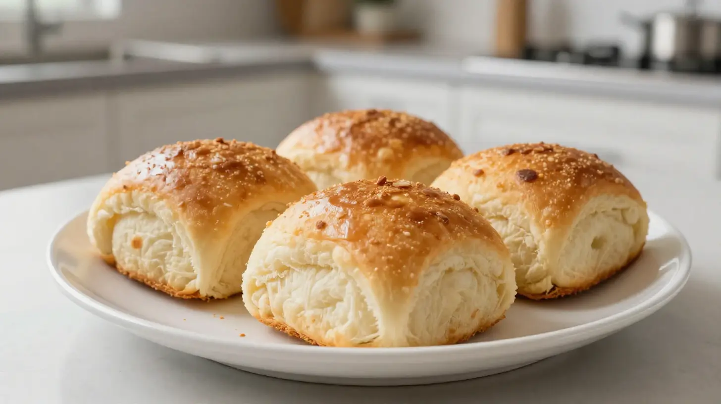 Frisch gebackene Sonntagsbrötchen aus dem Airfryer für einen perfekten Start in den Sonntag.